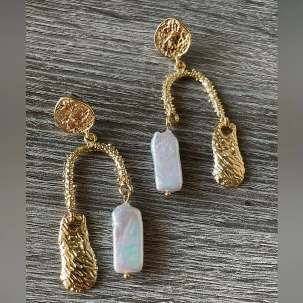 Pearl Drop earrings A307 - Picture 4 of 6